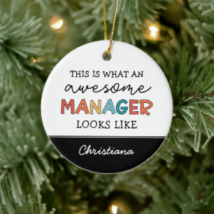 Personalisierter Retro-Phantastischer Manager Funn Keramik Ornament