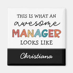 Personalisierter Retro-Phantastischer Manager Funn Magnet