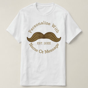 PERSONALISIERTER Retro Schnurrbart T-Shirt