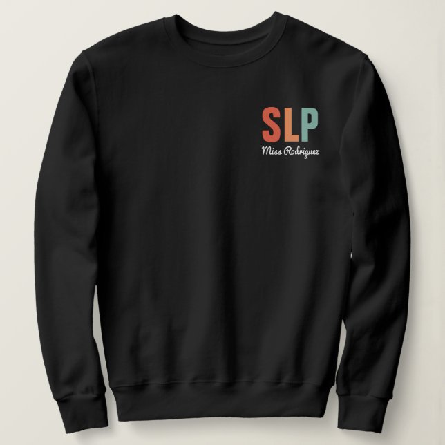 Personalisierter Retro SLP-Sprecher Sweatshirt (Design vorne)