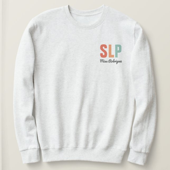 Personalisierter Retro SLP-Sprecher Sweatshirt (Design vorne)
