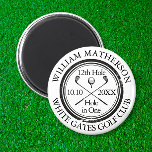 Personalisierter Retro-Stempel für ein Golf-As Magnet