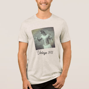 Personalisierter Retro-Stil mit individuellem Jahr Tri-Blend Shirt
