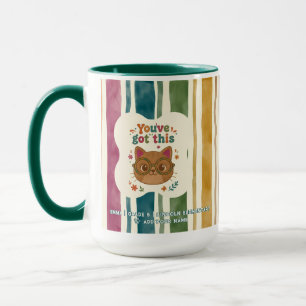 Personalisierter Retro-Streifen-Katzen-Becher zum  Tasse