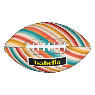 Personalisierter Retro-Strippenfußball Bunt Football