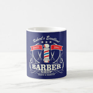 Personalisierter Retro Vintage Friseur Stylist Bla Kaffeetasse