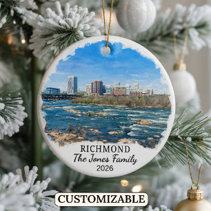 Personalisierter Richmond-Schmuck, Benutzerdefinie Keramik Ornament