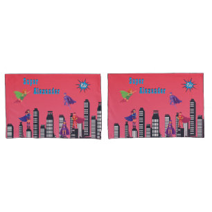 Personalisierter Richter Superheld - farbenfrohe F Kissenbezug