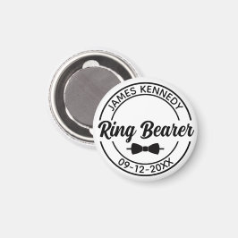 Personalisierter Ringträger mit Name und Hochzeitd Magnet