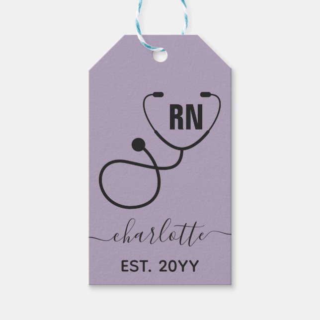 Personalisierter RN-Abschluss Geschenkanhänger (Vorderseite)