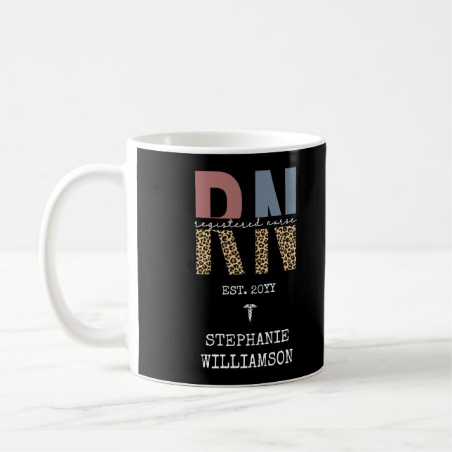 Personalisierter RN-Abschluss Kaffeetasse (Links)
