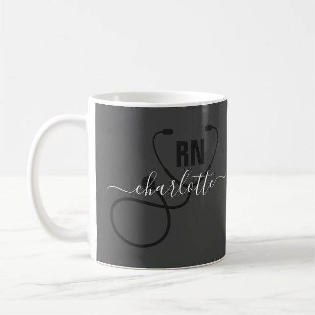 Personalisierter RN-Abschluss Kaffeetasse (Links)