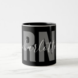 Personalisierter RN-Abschluss Zweifarbige Tasse