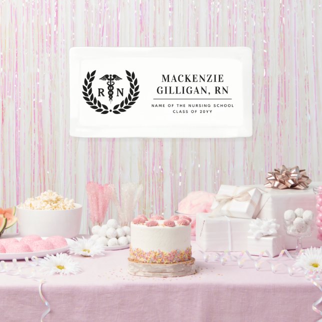 Personalisierter RN Nursing School Abschluss Elega Banner (Party)