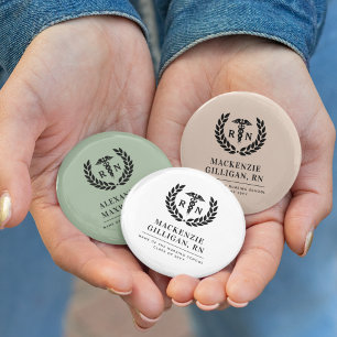 Personalisierter RN Nursing School Abschluss Elega Button