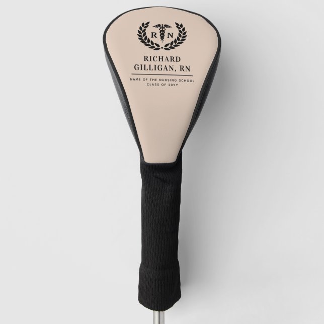 Personalisierter RN Nursing School Abschluss Elega Golf Headcover (Vorderseite)