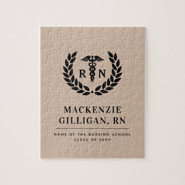 Personalisierter RN Nursing School Abschluss Elega Puzzle (Vertikal)