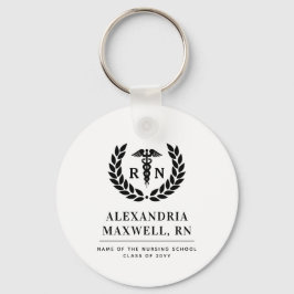 Personalisierter RN Nursing School Abschluss Elega Schlüsselanhänger
