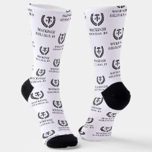 Personalisierter RN Nursing School Abschluss Elega Socken