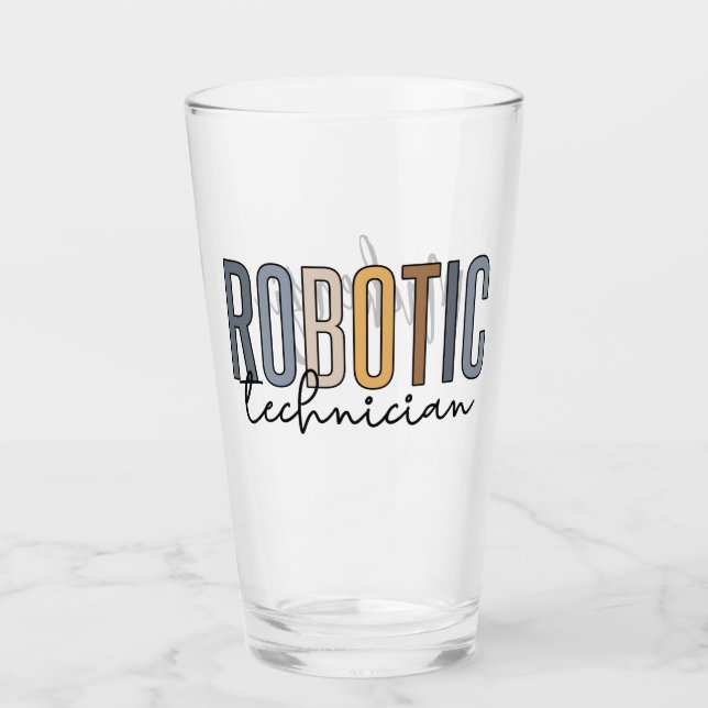Personalisierter Robotertechniker | Robotertechnik Glas (Vorderseite)
