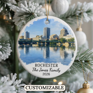 Personalisierter Rochester-Schmuck, Individueller  Keramik Ornament