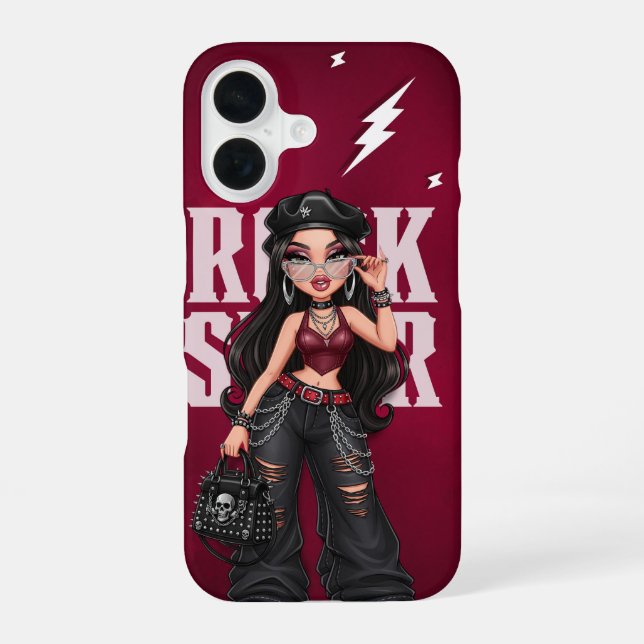 Personalisierter Rock Star-TelefonCase iPhone 16 Hülle (Rückseite)