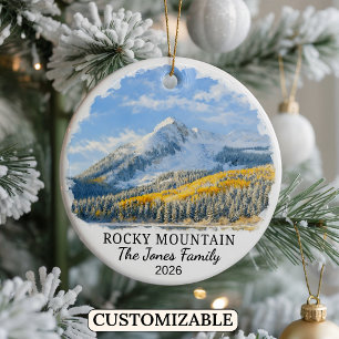 Personalisierter Rocky Mountain National Park Colo Keramik Ornament
