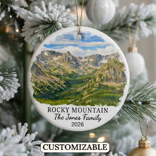 Personalisierter Rocky Mountain National Park Colo Keramik Ornament