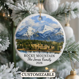Personalisierter Rocky Mountain National Park Colo Keramik Ornament