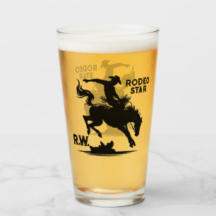 Personalisierter Rodeo-Star Glas