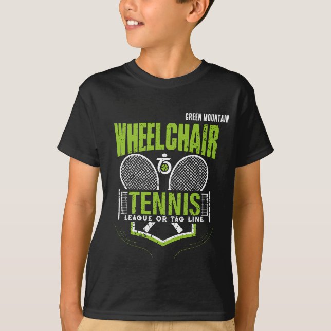 Personalisierter Rollstuhlplatz - Tennisclub - Nam T-Shirt (Vorderseite)