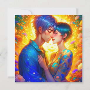 Personalisierter romantischer Anime-Veilental Vale Karte