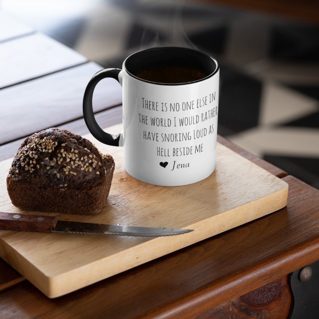 Personalisierter romantischer Geschenkbecher für s Tasse (funny snoring couple personalized mug)