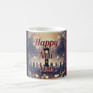 Personalisierter romantischer Neujahrsfeier-Mug Kaffeetasse