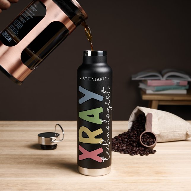 Personalisierter Röntgentechniker - technische Ges Trinkflasche (Kaffee)