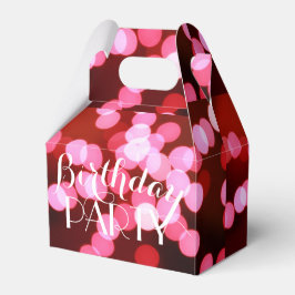 Personalisierter rosa Bokeh Schein beleuchtet Geschenkschachtel