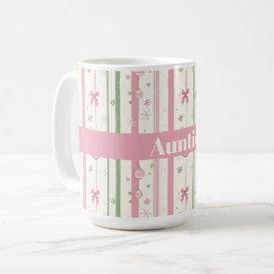 Personalisierter Rosa Coquette-Tante-Feiertag Kaffeetasse