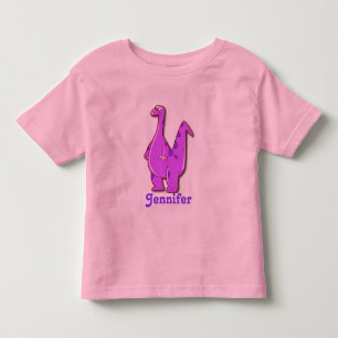 Personalisierter rosa Dinosaurier Kleinkind T-shirt