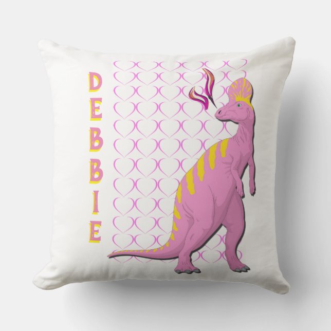 Personalisierter Rosa Dragon Kissen (Vorderseite)