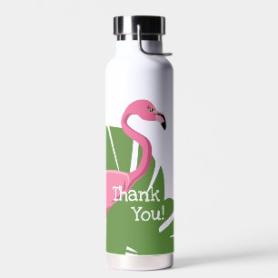 Personalisierter Rosa Flamingo Tropischer Brautdus Trinkflasche