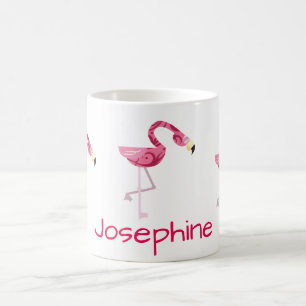 Personalisierter rosa Flamingo-Vogel Tasse