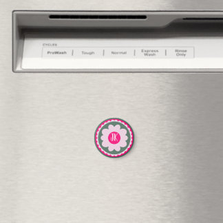 Personalisierter rosa floraler Magnet