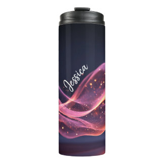 Personalisierter Rosa Galaxy Wave Tumbler | Indivi Thermosbecher