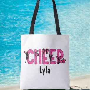 Personalisierter rosa Glitter Cheerleader