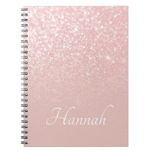 Personalisierter Rosa Glitter Ombre Notizblock