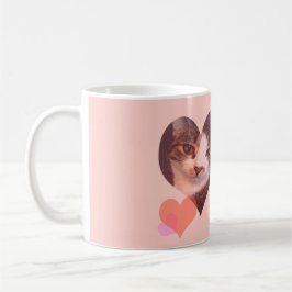 Personalisierter rosa HerzenValentine Kaffeetasse