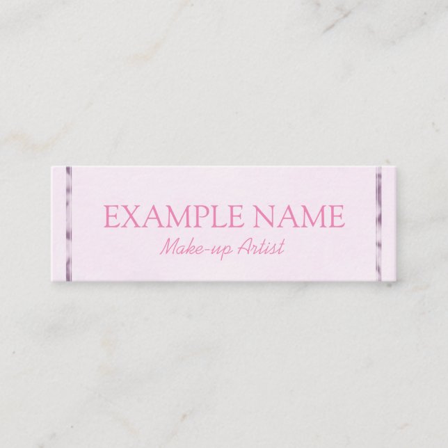 Personalisierter "rosa Leaf"-Instagramm Mini Visitenkarte (Vorderseite)