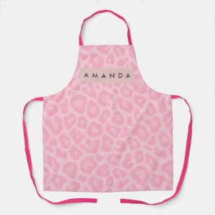 Personalisierter Rosa Leopardenprint Schürze