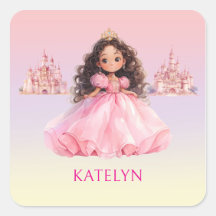 Personalisierter Rosa Prinzessin Geburtstagsaufkle