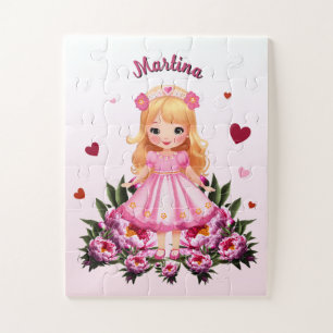 Personalisierter Rosa Prinzessin Traum Puzzle
